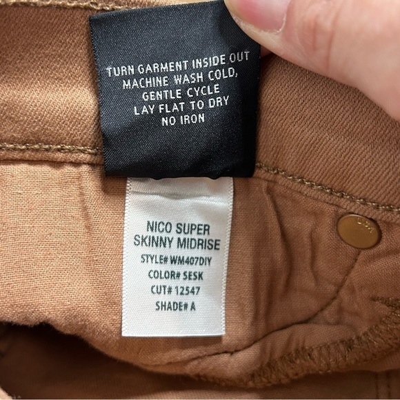 Hudson Jeans Nico Snake Embossed Gold Metallic Skinny Jeans - Picture 13 of 16